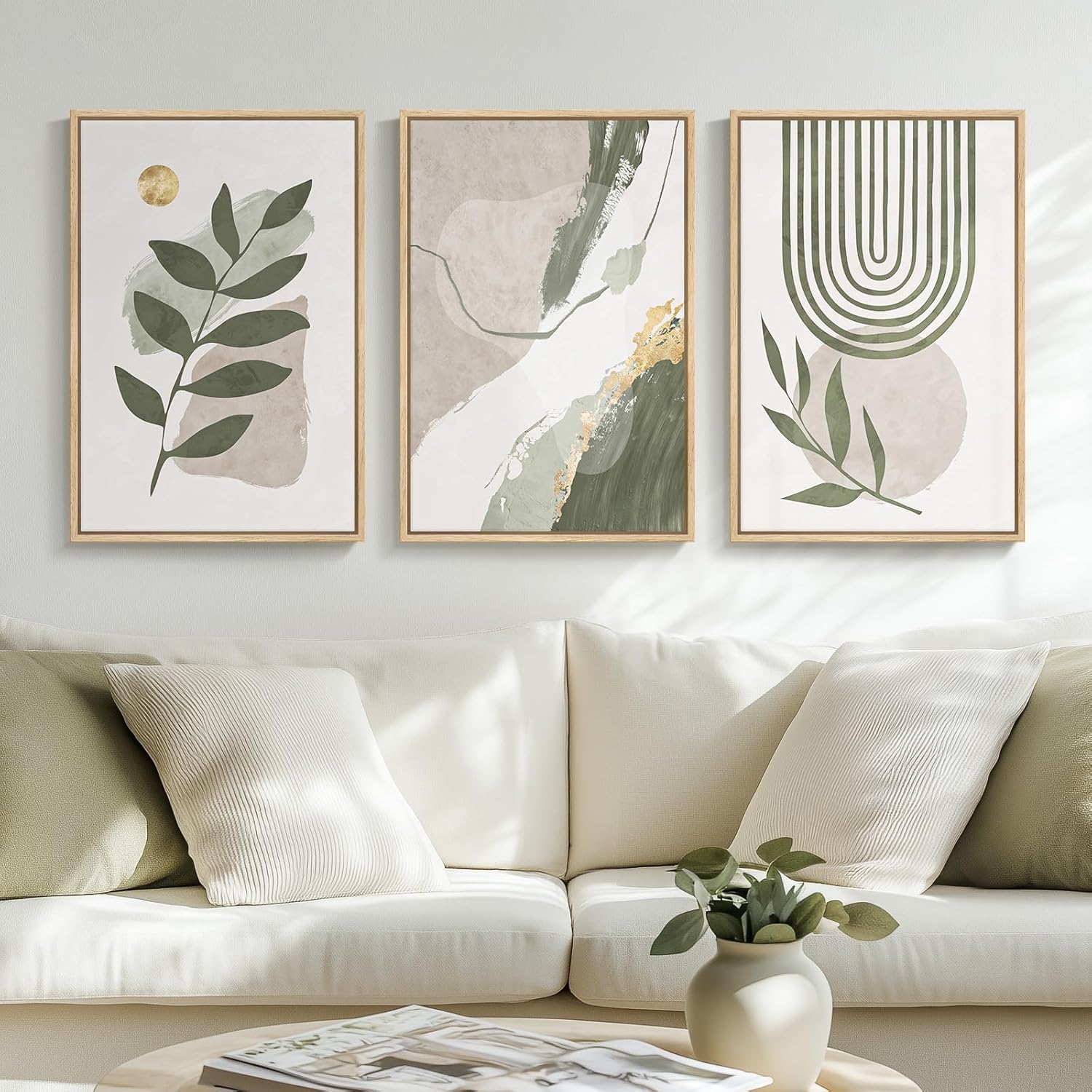 Framed Botanical Gold-Tone Wall Art